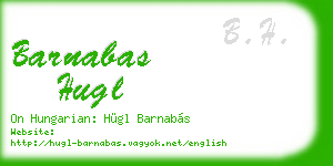 barnabas hugl business card